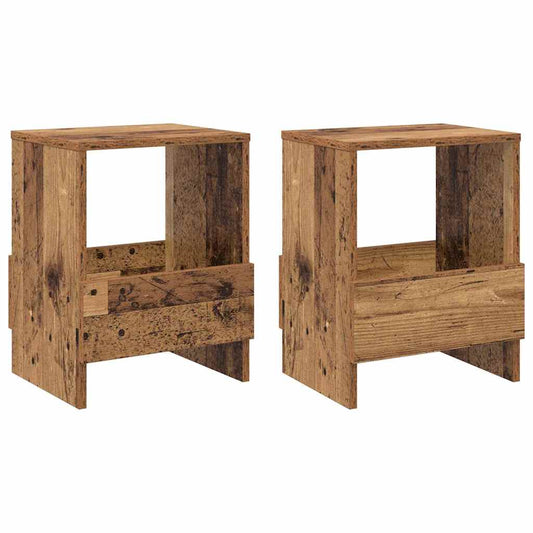 Regál Na Časopisy 2 Pcs Staré Dřevo 35 X 30 X 45 Cm