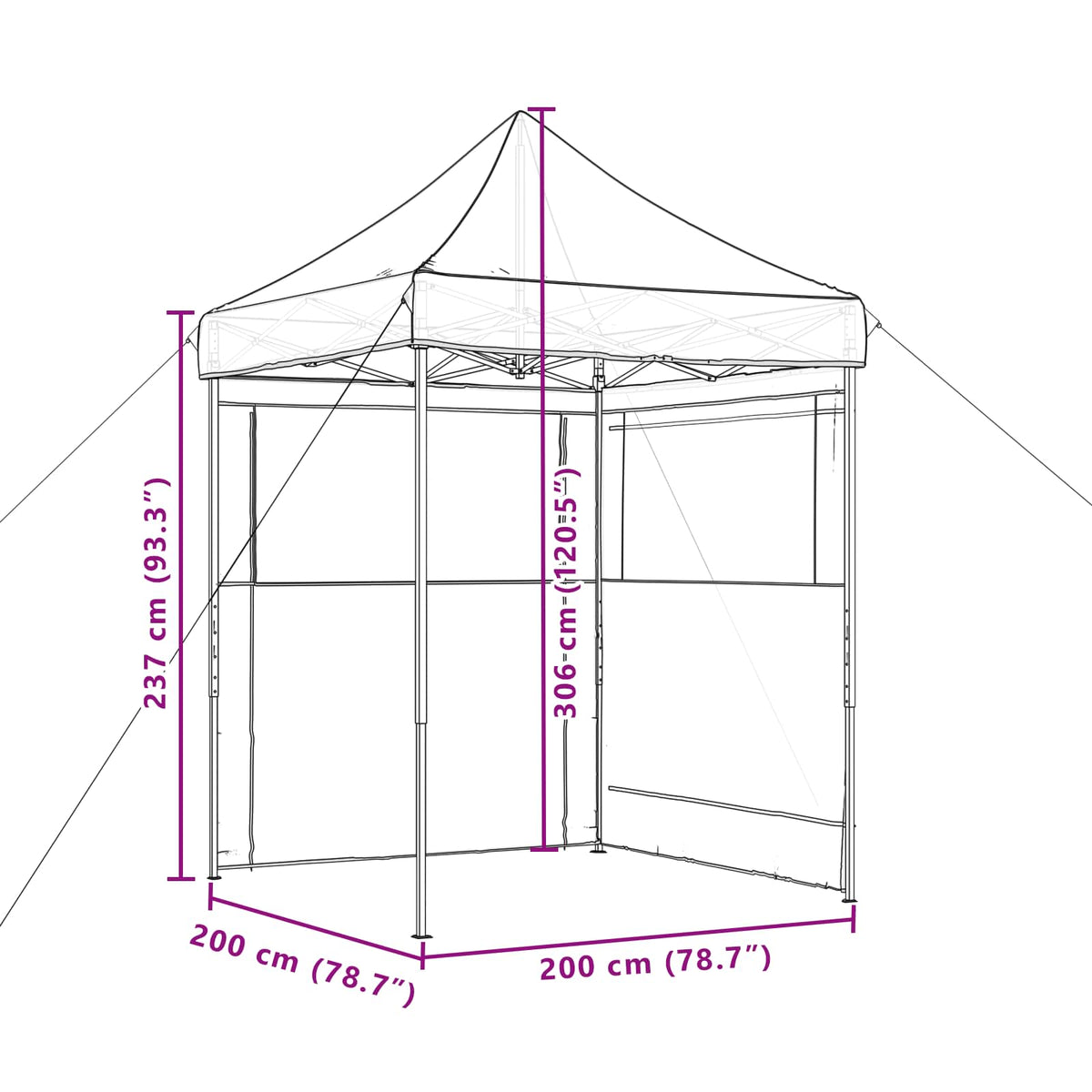 Party Stan 200 X 200 X 306 Cm Oxford Látka
