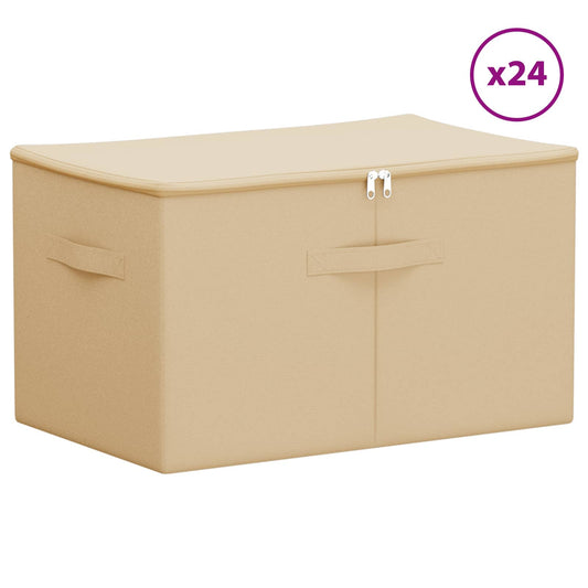 Úložná Krabice 24 Ks Netkaný Textil 55 X 35 X 32 Cm 61,6 L