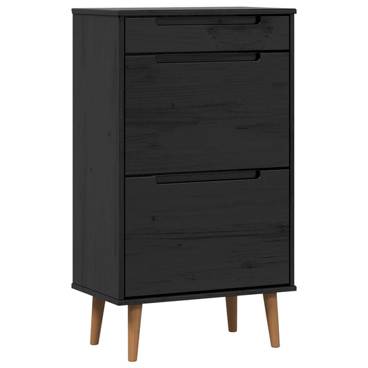 Skříň Na Obuv Molde 59,5 X 35 X 103 Cm Masivní Borovicové Dřevo