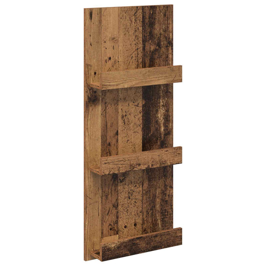Regál Na Časopisy Staré Dřevo 43 X 11 X 102 Cm Kompozitní Dřevo