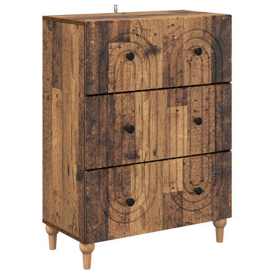 Skříň Se Zásuvkami Staré Dřevo 66 X 34,5 X 90 Cm
