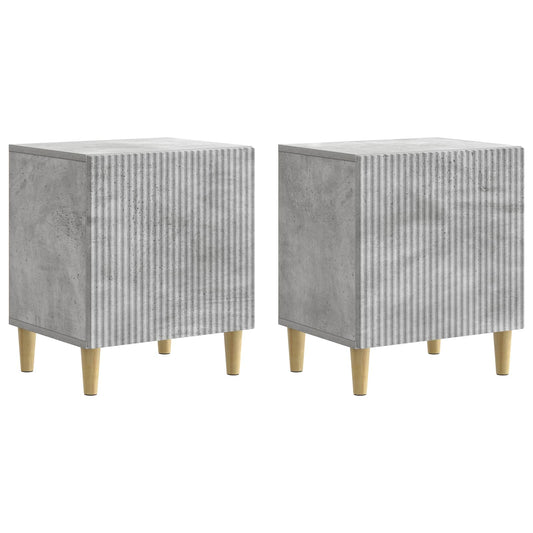 Noční Skříňka 2 Pcs Betonově Šedá 43 X 34,5 X 50 Cm