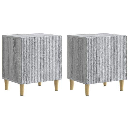 Noční Skříňka 2 Pcs Šedá Sonoma 43 X 34,5 X 50 Cm