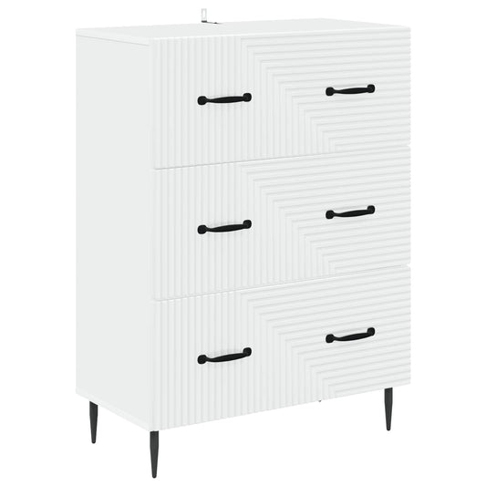 Skříň Se Zásuvkami Bílá 66 X 34,5 X 89,5 Cm Kompozitní Dřevo