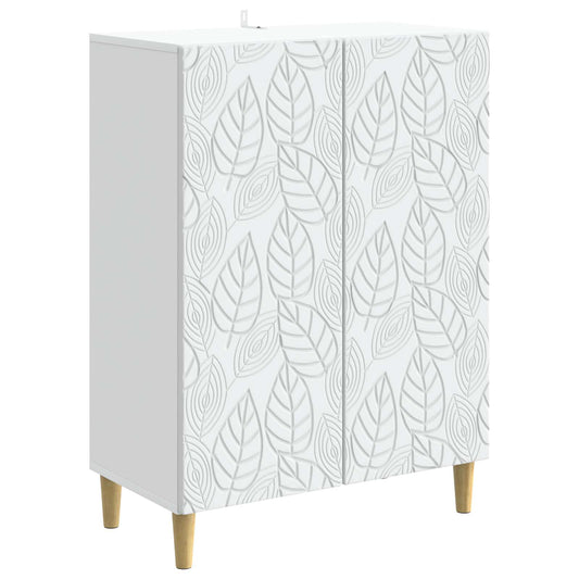 Servírovací Skříň Bílá 66 X 34,5 X 90 Cm Kompozitní Dřevo