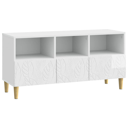 Televizní Skříň 102 X 34,5 X 50 Cm Bílá S Vysokým Leskem