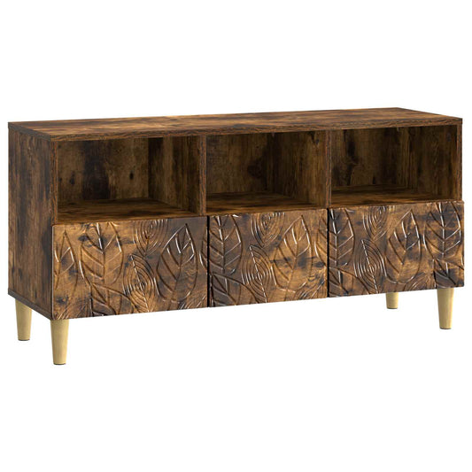 Televizní Skříň 102 X 34,5 X 50 Cm Kouřový Dub Kompozitní Dřevo