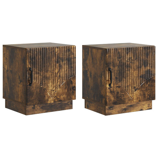 Noční Stolek 2 Pcs Kouřový Dub 43 X 34,5 X 47 Cm