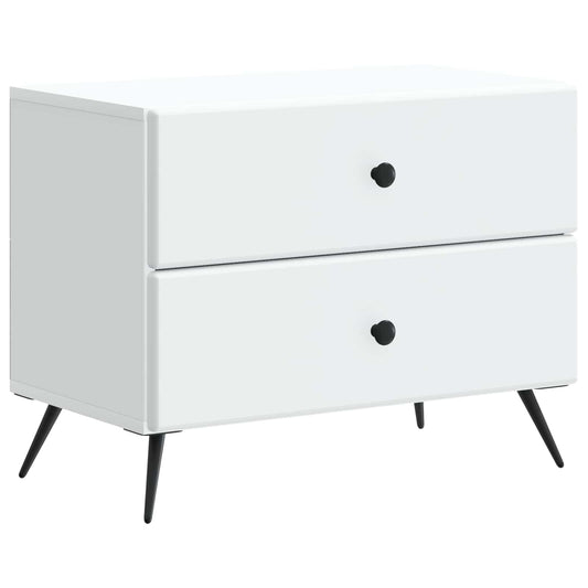 Noční Skříňka Bílá 62 X 34,5 X 47,5 Cm Kompozitní Dřevo