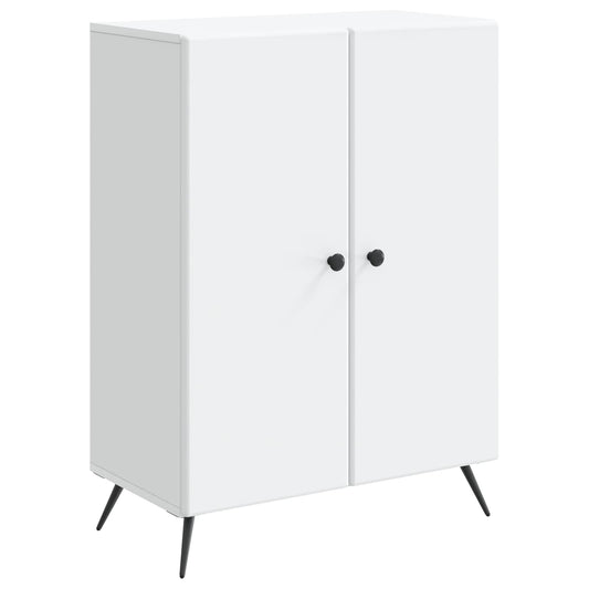 Servírovací Skříň Bílá 66 X 34,5 X 90 Cm Kompozitní Dřevo