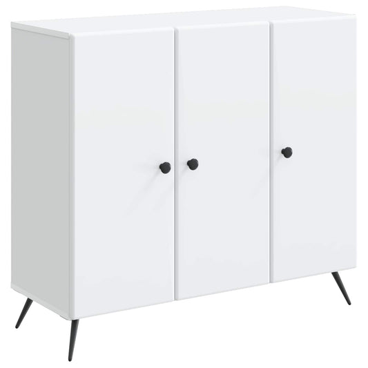 Servírovací Skříň Bílá 89 X 34,5 X 80 Cm Kompozitní Dřevo