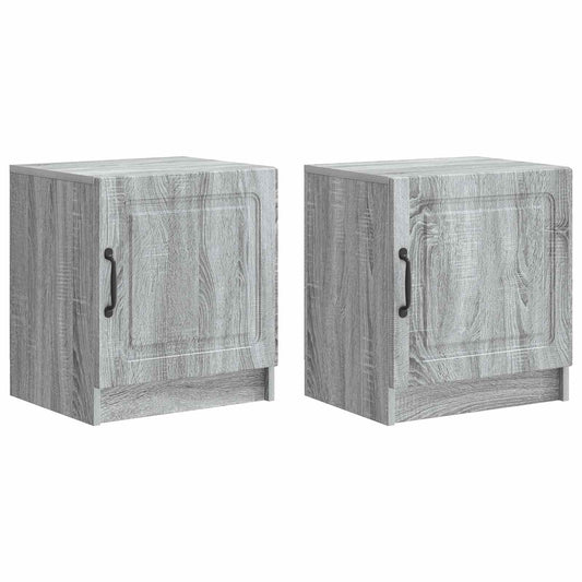 Noční Skříňka 2 Pcs Šedá Sonoma 43 X 34,5 X 47 Cm