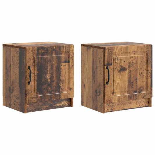 Noční Skříňka 2 Pcs Staré Dřevo 43 X 34,5 X 47 Cm