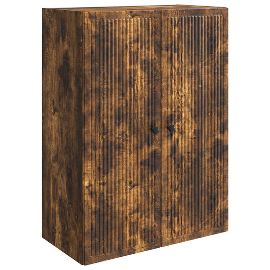 Nástěnná Skříň Kouřový Dub 66 X 34,5 X 90 Cm Kompozitní Dřevo
