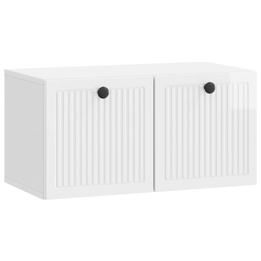 Nástěnná Tv Skříň Bílá S Vysokým Leskem 59,5 X 31 X 30 Cm