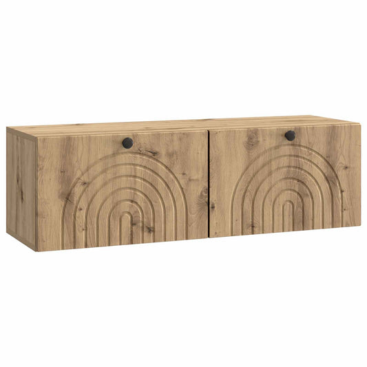 Nástěnná Tv Skříň 98 X 31 X 30 Cm Dub Artisan Kompozitní Dřevo