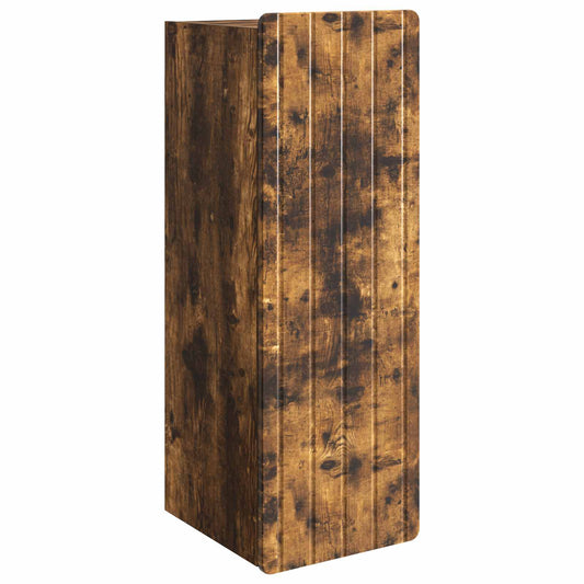 Nástěnná Skříň Kouřový Dub 33 X 34,5 X 94 Cm Kompozitní Dřevo