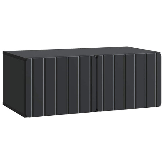 Nástěnná Tv Skříň 78,5 X 41 X 30 Cm Černá Kompozitní Dřevo