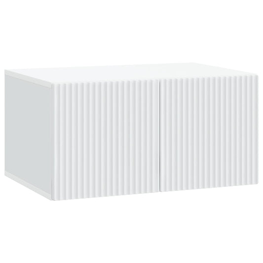 Nástěnná Tv Skříň Bílá 59,5 X 41 X 30 Cm Kompozitní Dřevo