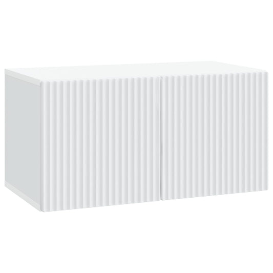 Nástěnná Tv Skříň Bílá 59,5 X 31 X 30 Cm Kompozitní Dřevo