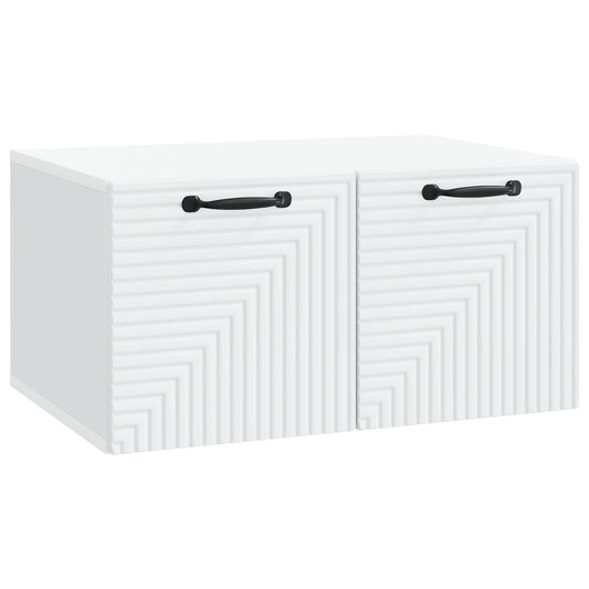 Nástěnná Tv Skříň Bílá 59,5 X 41 X 30 Cm Kompozitní Dřevo