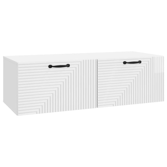 Nástěnná Tv Skříň Bílá S Vysokým Leskem 98 X 41 X 30 Cm