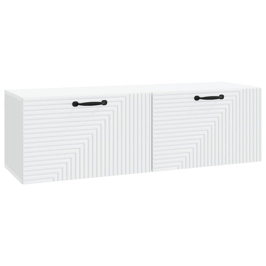 Nástěnná Tv Skříň Bílá 98 X 31 X 30 Cm Kompozitní Dřevo