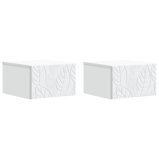 Nástěnný Boční Stůl 2 Pcs Bílá 34,5 X 33 X 20 Cm
