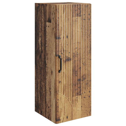 Nástěnná Skříň Staré Dřevo 33 X 34,5 X 90 Cm Kompozitní Dřevo