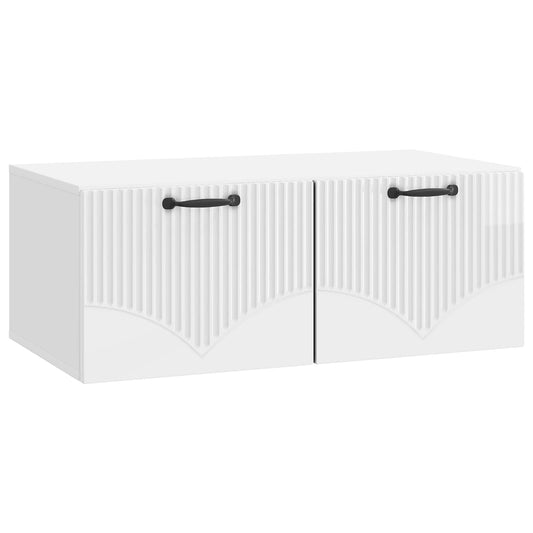 Nástěnná Tv Skříň Bílá S Vysokým Leskem 78,5 X 41 X 30 Cm
