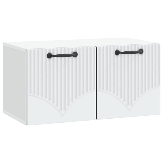 Nástěnná Tv Skříň Bílá 59,5 X 31 X 30 Cm Kompozitní Dřevo