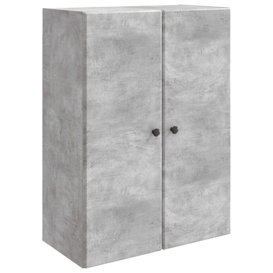 Nástěnná Skříň Betonově Šedá 66 X 34,5 X 90 Cm Kompozitní Dřevo