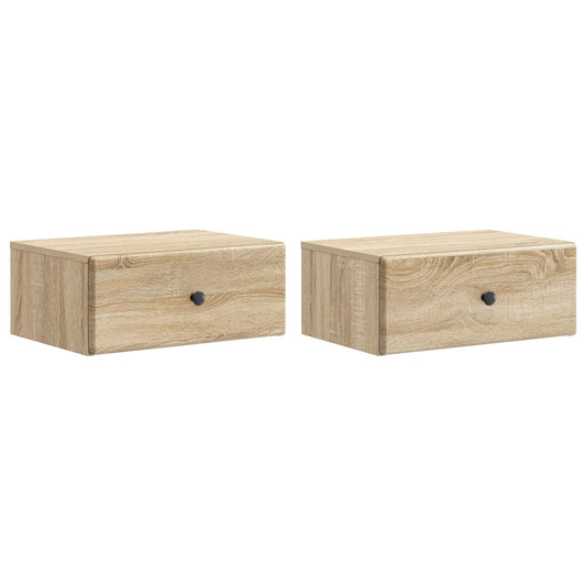 Nástěnný Noční Stolek 2 Pcs Dub Sonoma 49 X 34,5 X 20 Cm