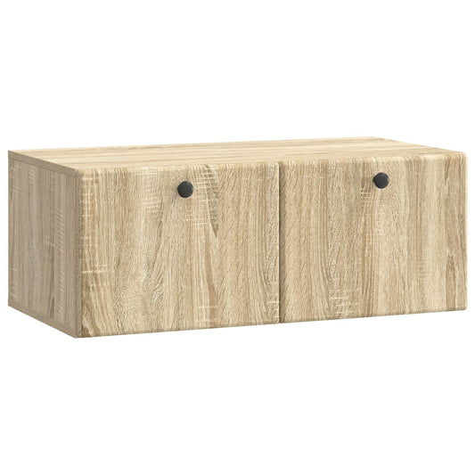 Nástěnná Tv Skříň 78,5 X 41 X 30 Cm Dub Sonoma Kompozitní Dřevo