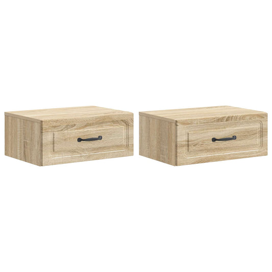 Nástěnný Noční Stolek 2 Pcs Dub Sonoma 49 X 34,5 X 20 Cm