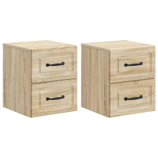 Nástěnný Noční Stolek 2 Pcs Dub Sonoma 34,5 X 33 X 40 Cm