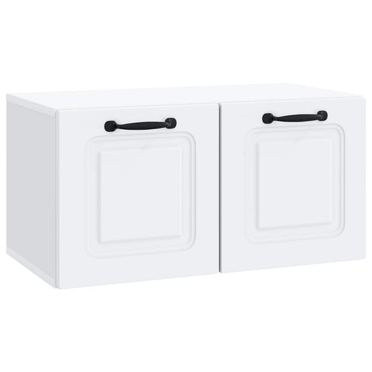 Nástěnná Tv Skříň Bílá 59,5 X 31 X 30 Cm Kompozitní Dřevo