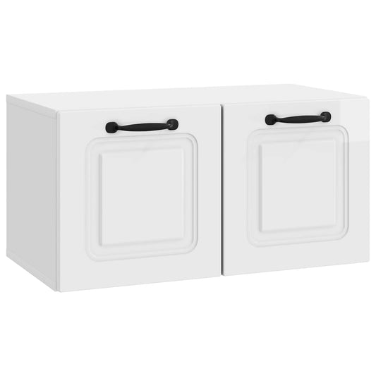 Nástěnná Tv Skříň Bílá S Vysokým Leskem 59,5 X 31 X 30 Cm