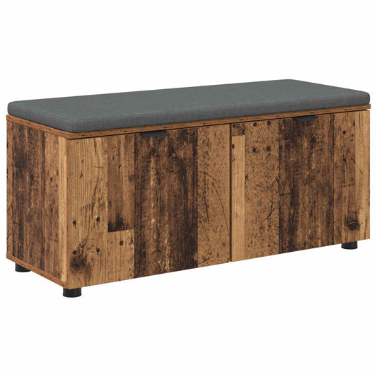 Chodbičková Lavice S Polštářem Staré Dřevo 100 X 38 X 46 Cm