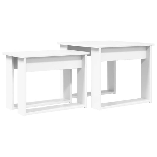 Sada Konferenčních Stolků 2 Pcs Bílá 50 X 52 X 42 Cm