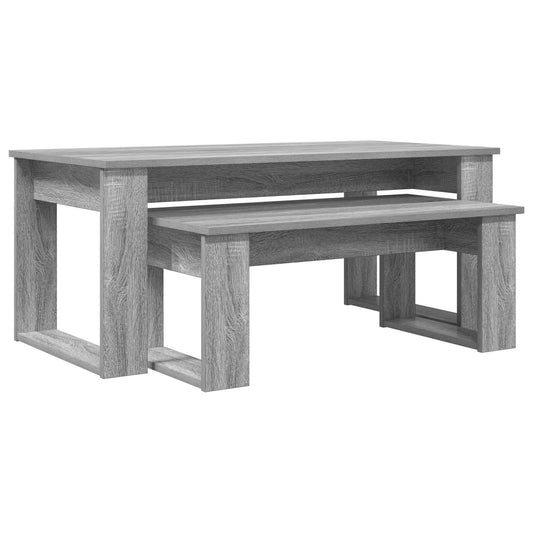 Sada Konferenčních Stolků 2 Pcs Šedá Sonoma 100 X 50 X 42 Cm