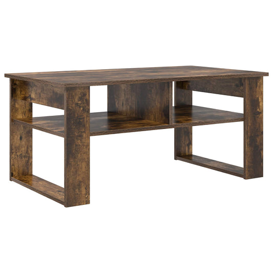 Konferenční Stolek Kouřový Dub 96 X 54 X 44 Cm Kompozitní Dřevo