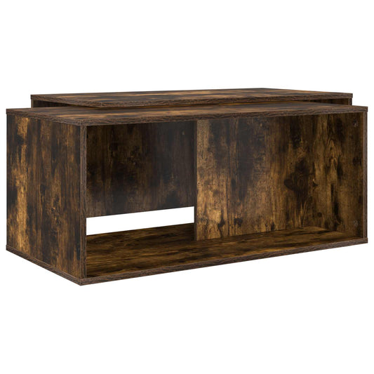 Sada Konferenčních Stolků 2 Pcs Kouřový Dub 90 X 48 X 40 Cm