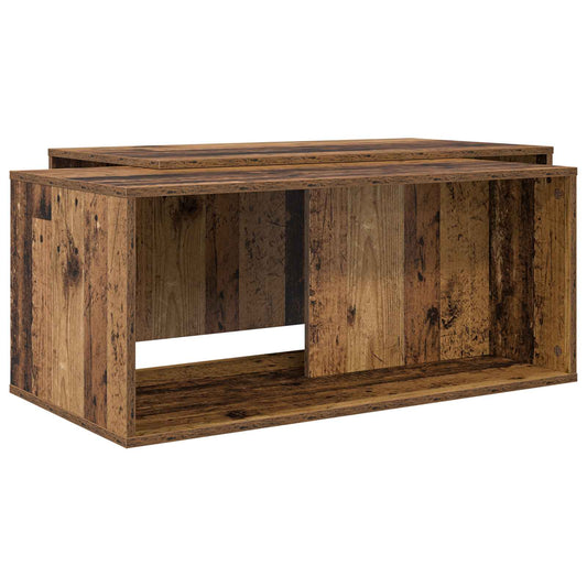 Sada Konferenčních Stolků 2 Pcs Staré Dřevo 90 X 48 X 40 Cm