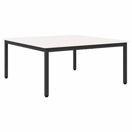 Konferenční Stolek Bílá 100 X 100 X 45 Cm Masivní Borové Dřevo