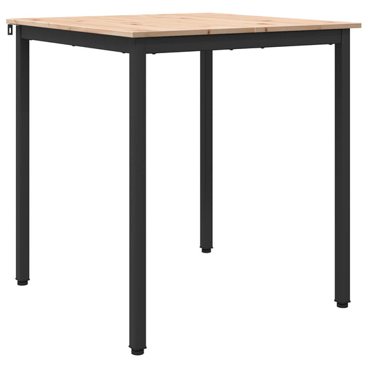 Jídelní Stůl Přírodní 70 X 70 X 75 Cm Masivní Borové Dřevo