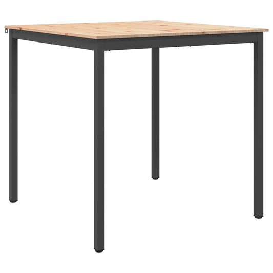 Barový Stůl Přírodní 110 X 110 X 105 Cm Masivní Borové Dřevo