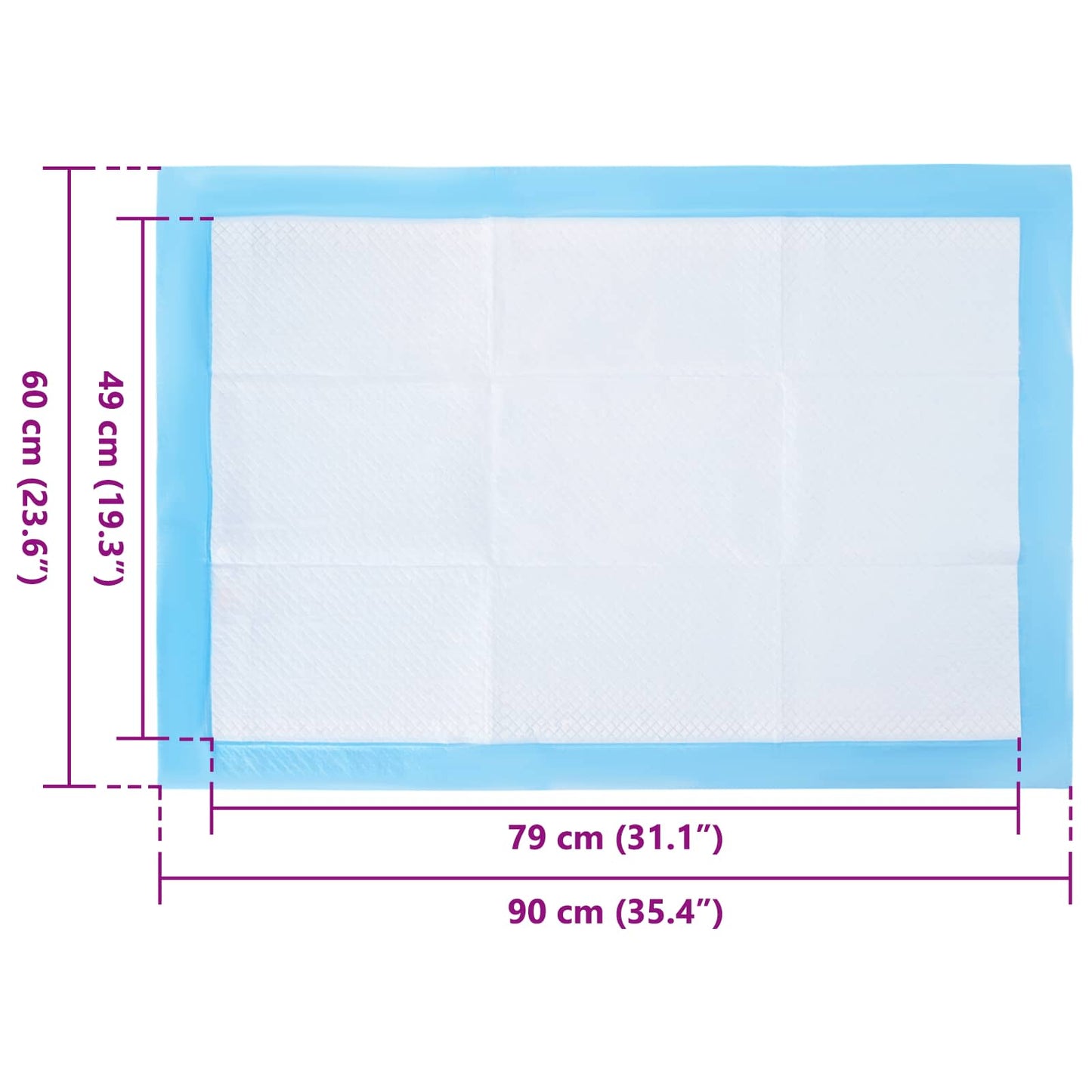 Netkaná Textilní Podložka Pro Domácí Zvířata 50 Ks 90 X 60 Cm