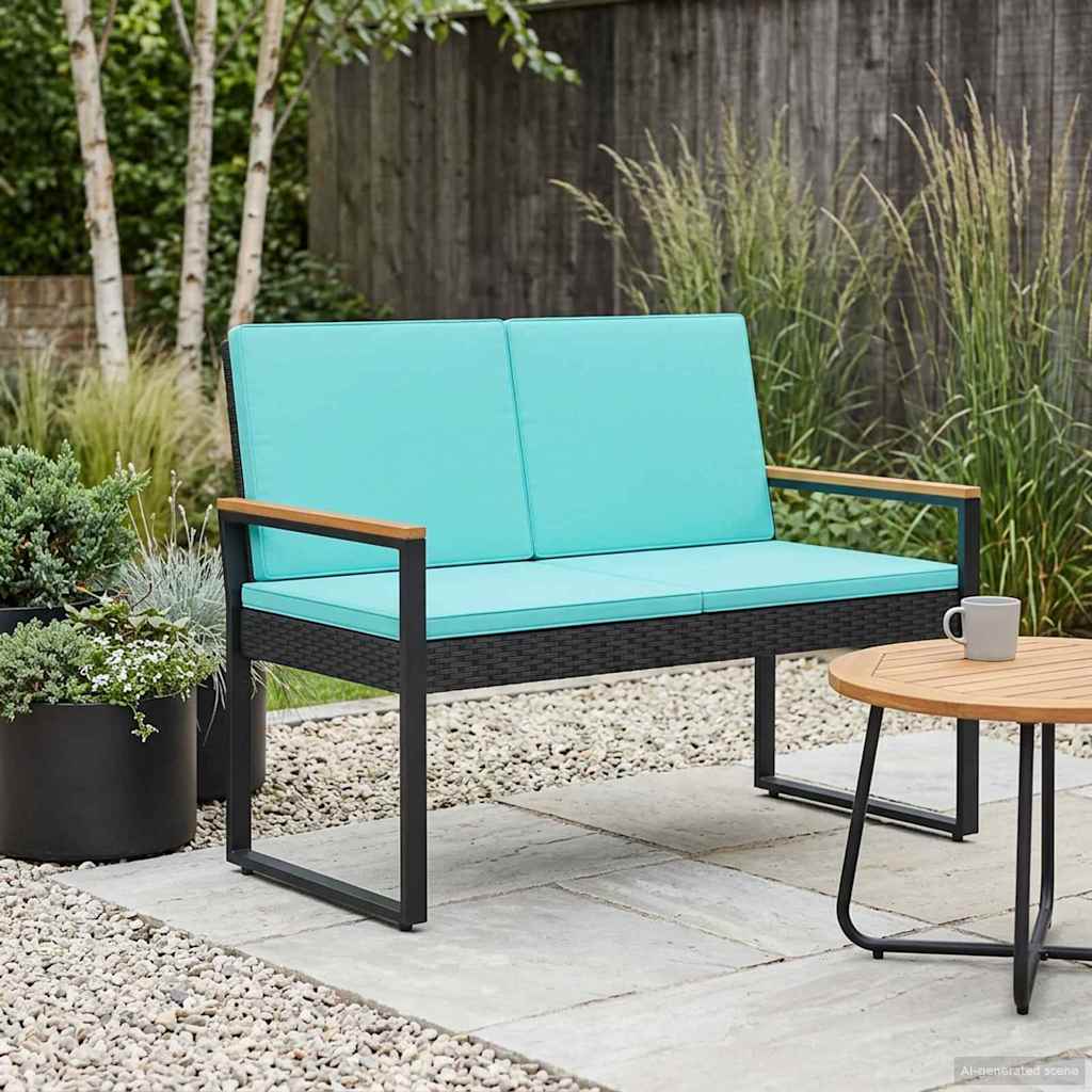 Venkovní Lavice 2 -Seater 107 X 61 X 80 Cm Polyratan